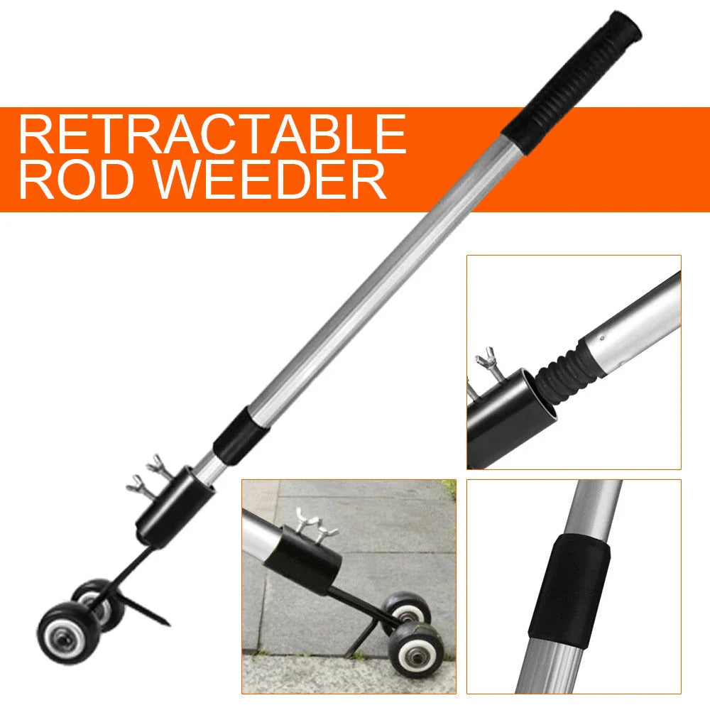 Versatile gardening tool with long prongs for easy weed removal and soil aeration in yards and lawns