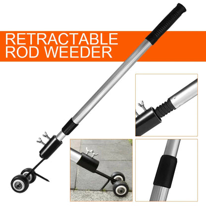 Versatile gardening tool with long prongs for easy weed removal and soil aeration in yards and lawns