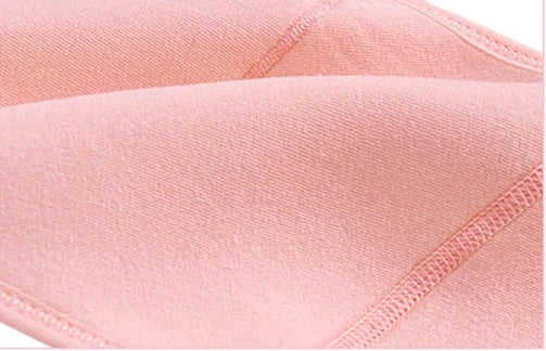 Pink maternity support belt with stomach lift function showing adjustable length up to 164cm