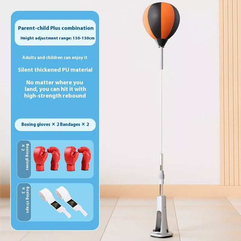 Speed Ball Household Vertical Boxing Target with glove and bandage for home training