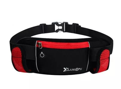 Outdoor sports running belt with multi-function pockets for phone and bottle, available in multiple colors