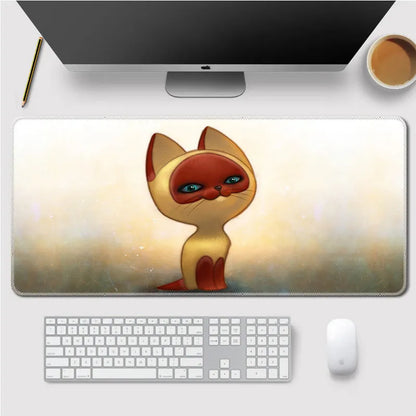 Large landscape mouse mat in rubber and cloth, lock thickened, anti-slip, 300x700mm to 400x900mm.