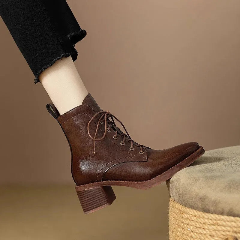 Women's black French pointy toe short tube boots with 13cm shaft height and 5.5cm heel