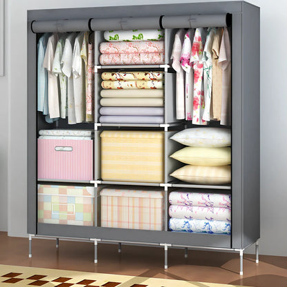 180cm wide wardrobe with zippered doors showing internal 1.8m hanging rail and adjustable feet