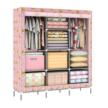 180cm wide wardrobe with zippered doors showing internal 1.8m hanging rail and adjustable feet