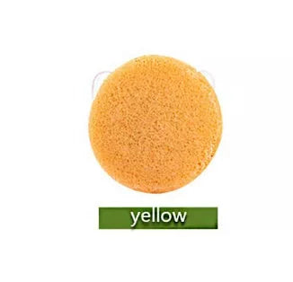 Natural Round Konjac Sponge for gentle face cleansing, suitable for all skin types