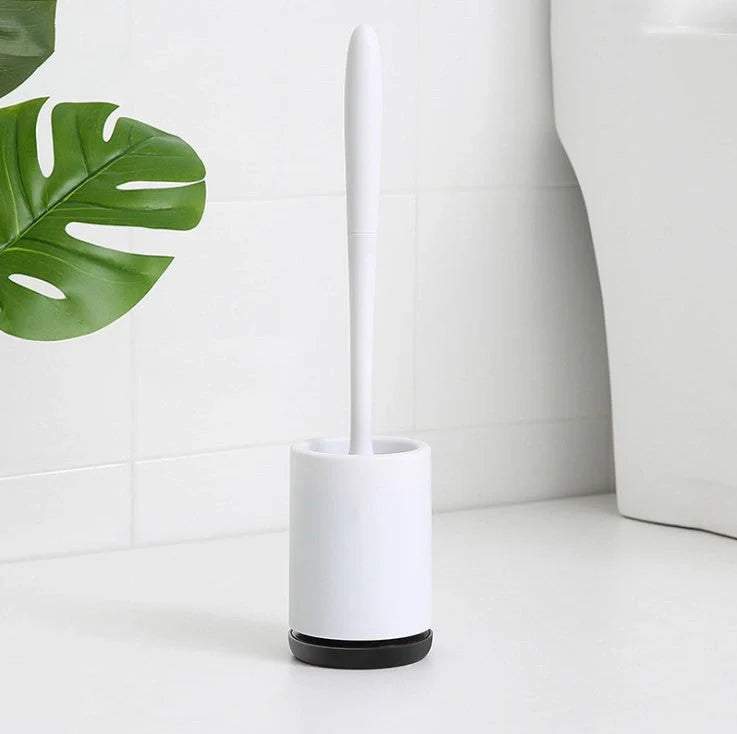 Non-stick Hair Soft Plastic Brush Head Toilet with ergonomic handle and TPR bristles for effective cleaning