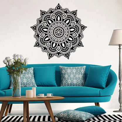 57x57cm black waterproof PVC wall sticker showing square format and peel-and-stick backing