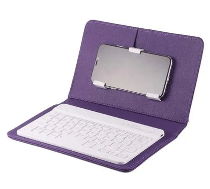 Wireless Bluetooth keyboard protective case showing 25mm slim profile with keyboard integrated