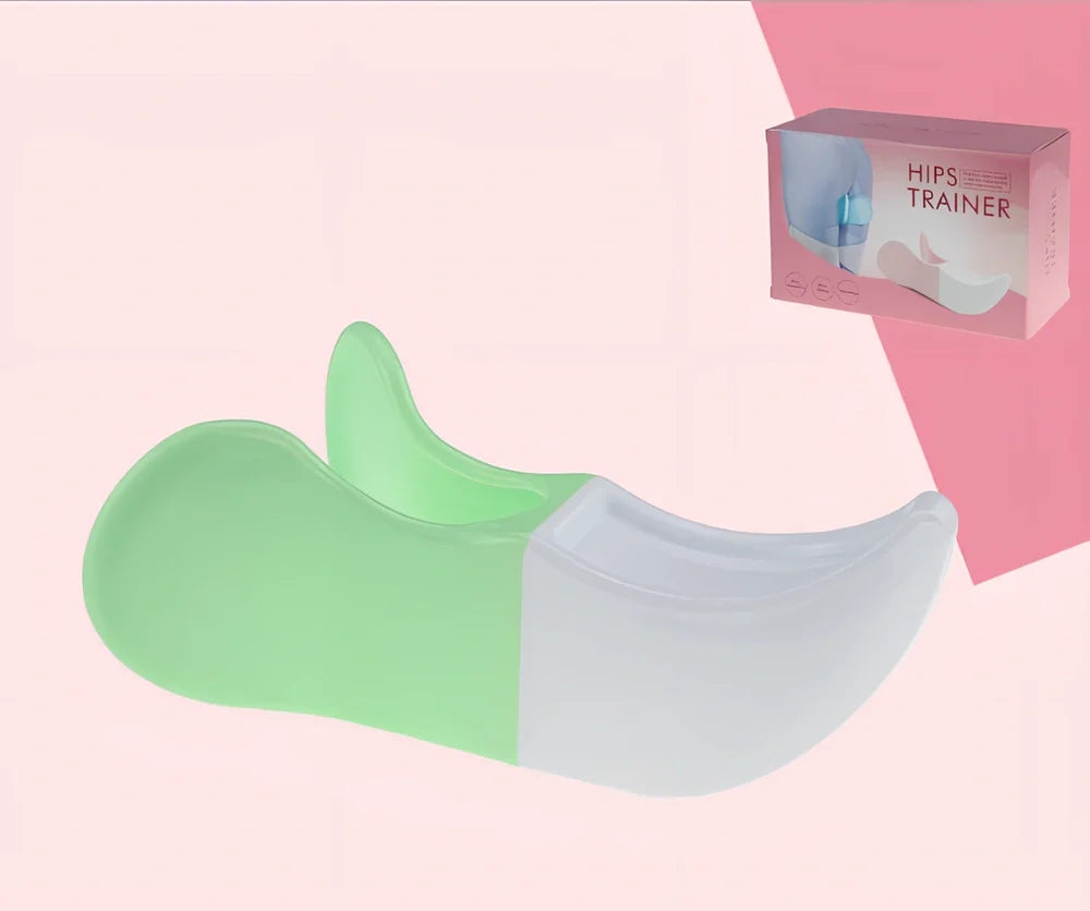 Steel-reinforced pelvic correction trainer in navy blue colour for hip line shaping and posture improvement