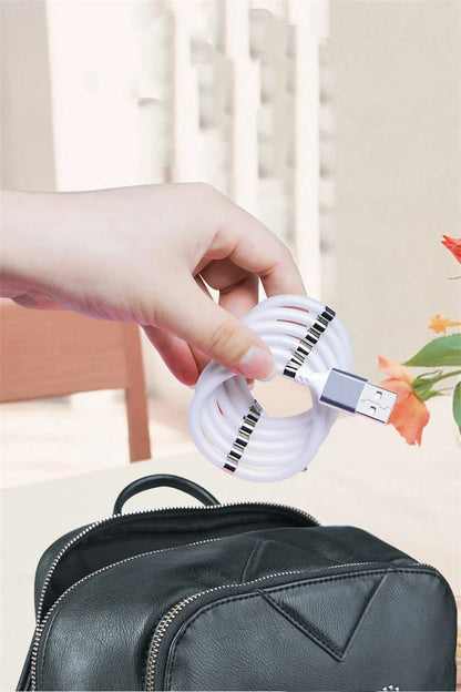 Magnetic absorption nano data line in black and white, compatible with Apple and Android devices