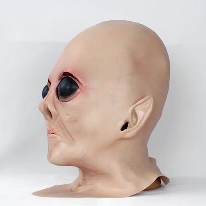 UFO alien Halloween mask with adjustable 26-42cm sizing and vinyl construction