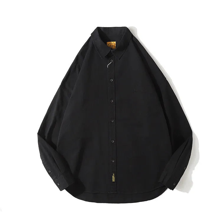 Men's loose-fit Japanese cardigan shirt in cotton for summer, available in multiple colours.