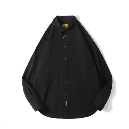 Men's loose-fit Japanese cardigan shirt in cotton for summer, available in multiple colours.
