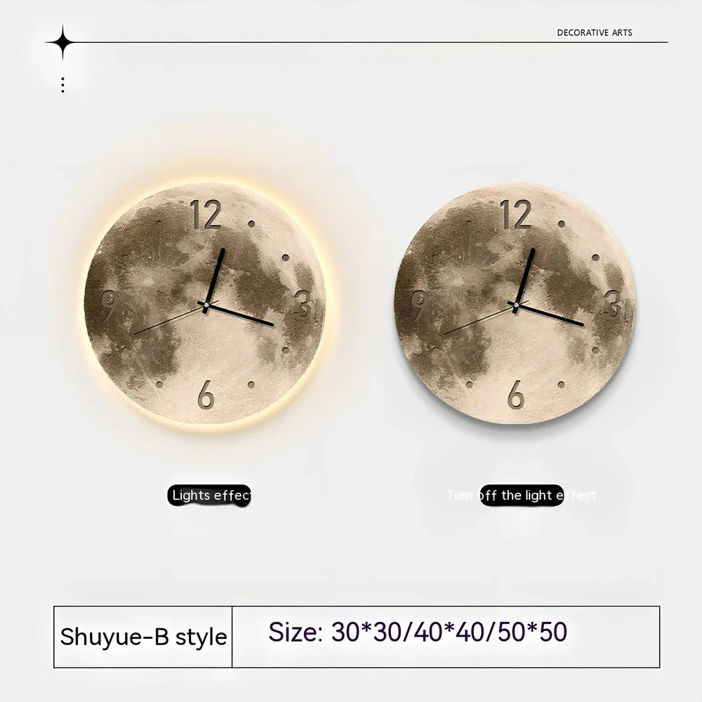 Wall clock with LED lighting and monthly calendar in 30cm 40cm 50cm diameter options