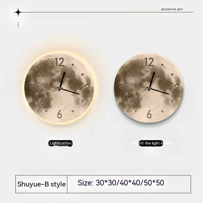 Wall clock with LED lighting and monthly calendar in 30cm 40cm 50cm diameter options