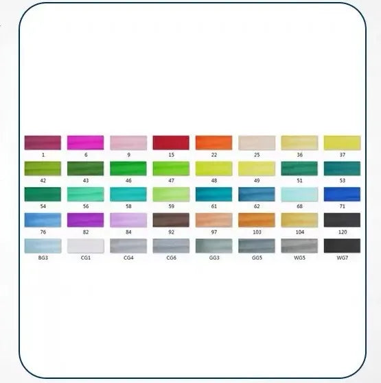 Double-headed alcohol-based oily colour animation paint pens with round and inclined tips for professional art students