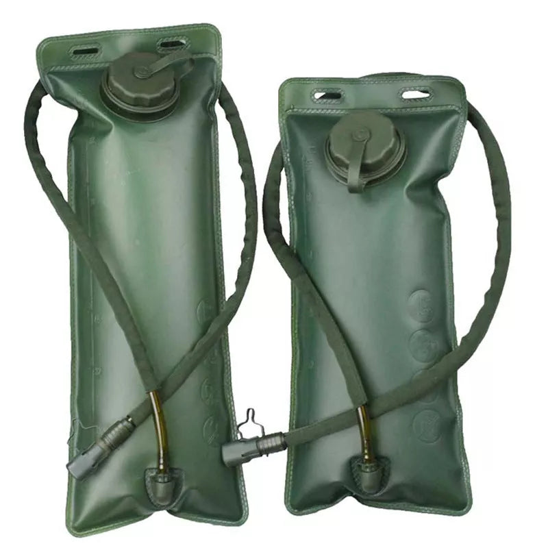 Portable TPU Water Bag in Army Green with plug-and-play hydration system