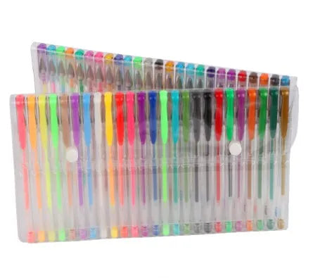 Pack of colour gel pens with 2.2mm large inner diameter for smooth writing, shown in bulk quantity.