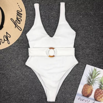 Women's white grid pattern swimsuit with vinylon fabric, available in multiple sizes and colors