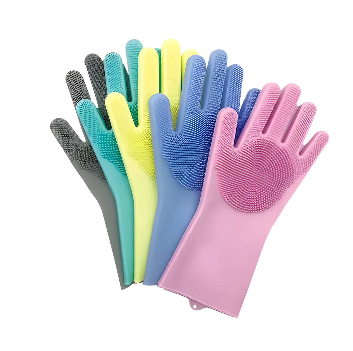 FDA food grade silicone kitchen cleaning gloves with orange colour and 357mm length