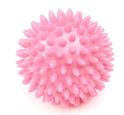 PVC acupressure massage ball with lengthened massage points for deep tissue relief