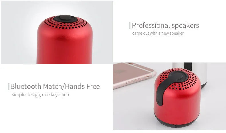 Hieha XQ11 Cylinder Subwoofer Stereo Wireless Portable Bluetooth Speaker with 3W Output, 10 Metre Range, 400mAh Battery, and Waterproof Heavy Metal Design for Home or Outdoor Use - Available in Multiple Colours