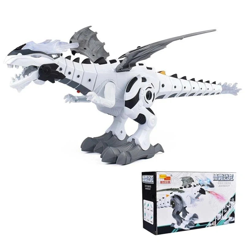 Intelligent Robot Toy Dinosaur with water spray feature in green and white colors