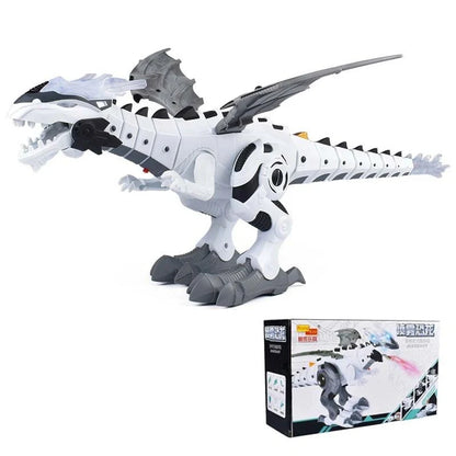 Intelligent Robot Toy Dinosaur with water spray feature in green and white colors