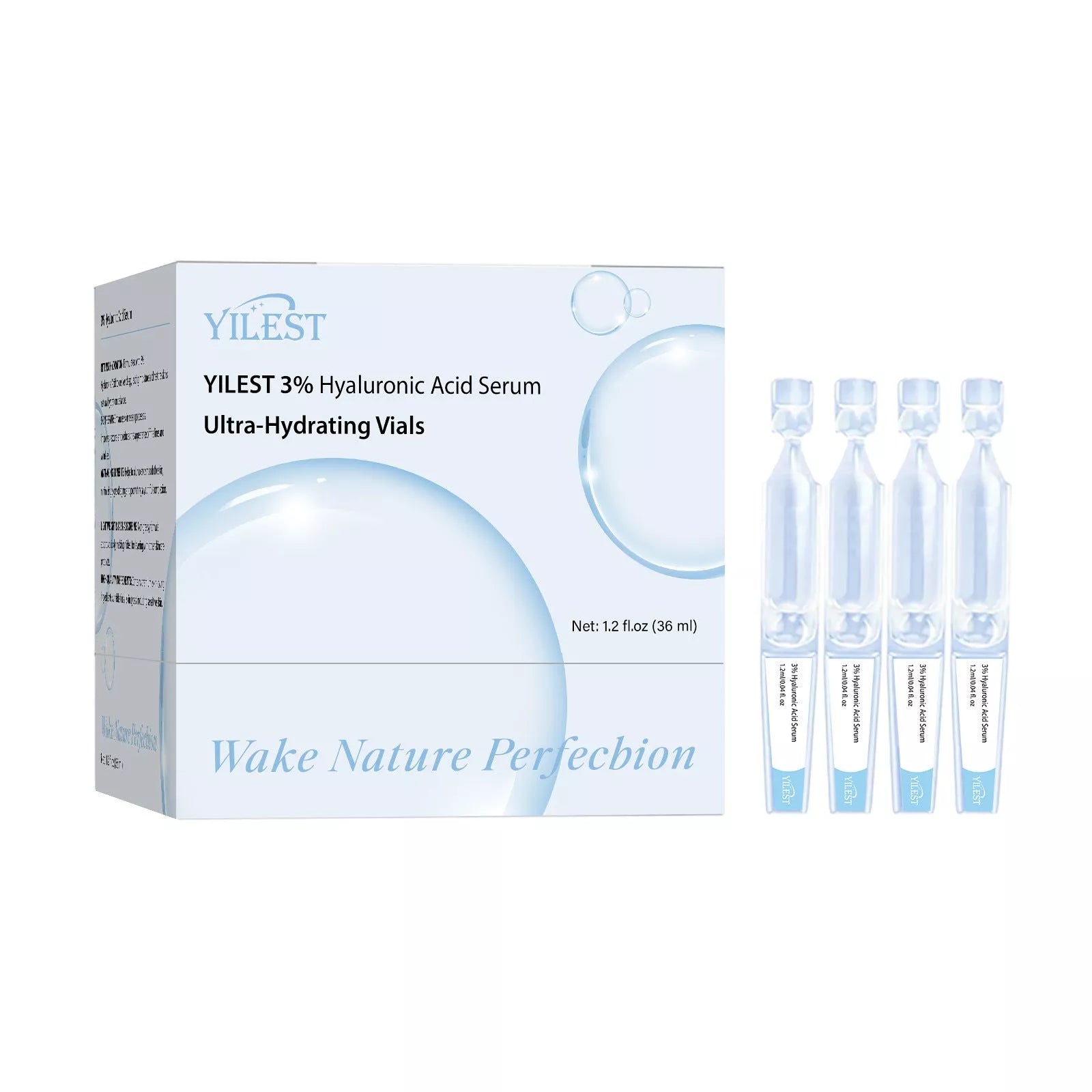 Disposable hyaluronic acid facial skin care set for moisturizing and wrinkle reduction
