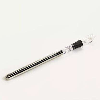 Stainless steel wine chilling rod with leakproof pourer, perfect for quick cooling and enhanced flavor