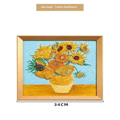 DIY oil painting kit with epoxy canvas, propylene paints, and brushes for creating hand-drawn artwork at home