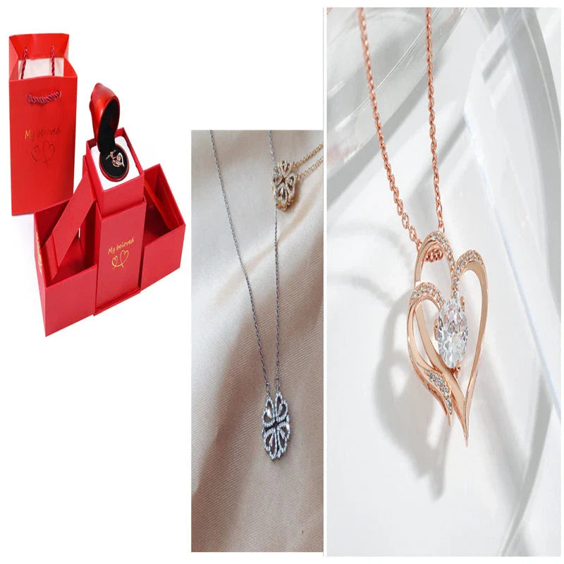 Elegant four-leaf clover necklace with magnetic and detachable design for versatile styling