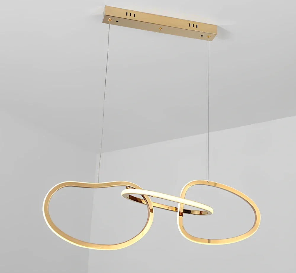 Postmodern minimalist dining chandelier with rattan and glass LED lighting