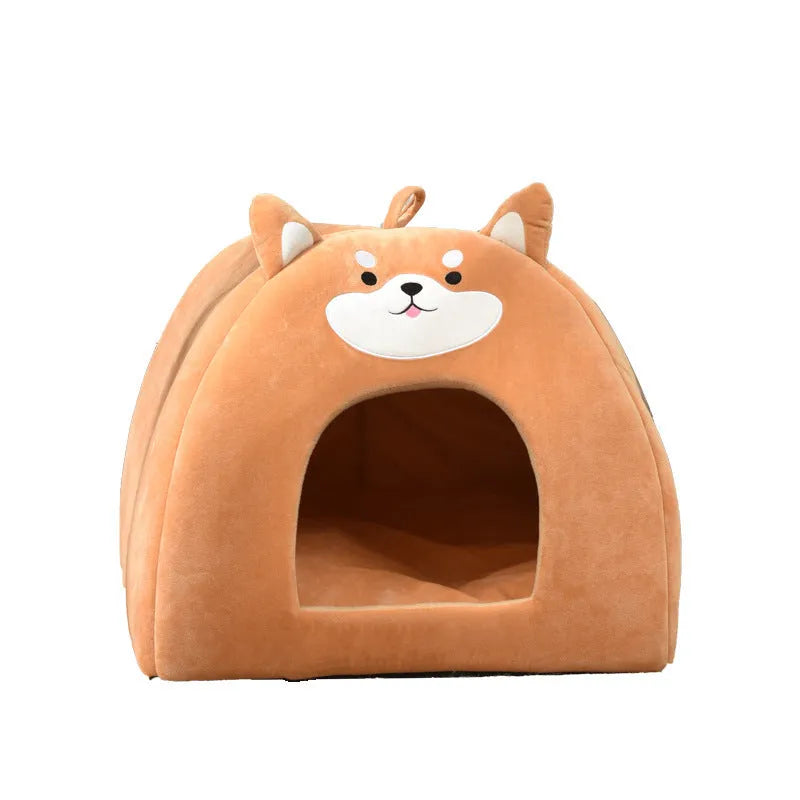 Machine washable cloth cat bed available in S, M, and L sizes for autumn and winter use