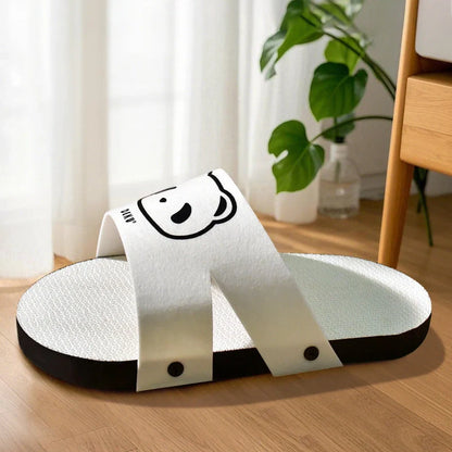 White slipper style cat scratch board made from corrugated paper measuring 30cm length