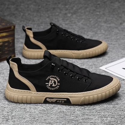 Men's casual canvas shoes with breathable mesh lining in multiple colors