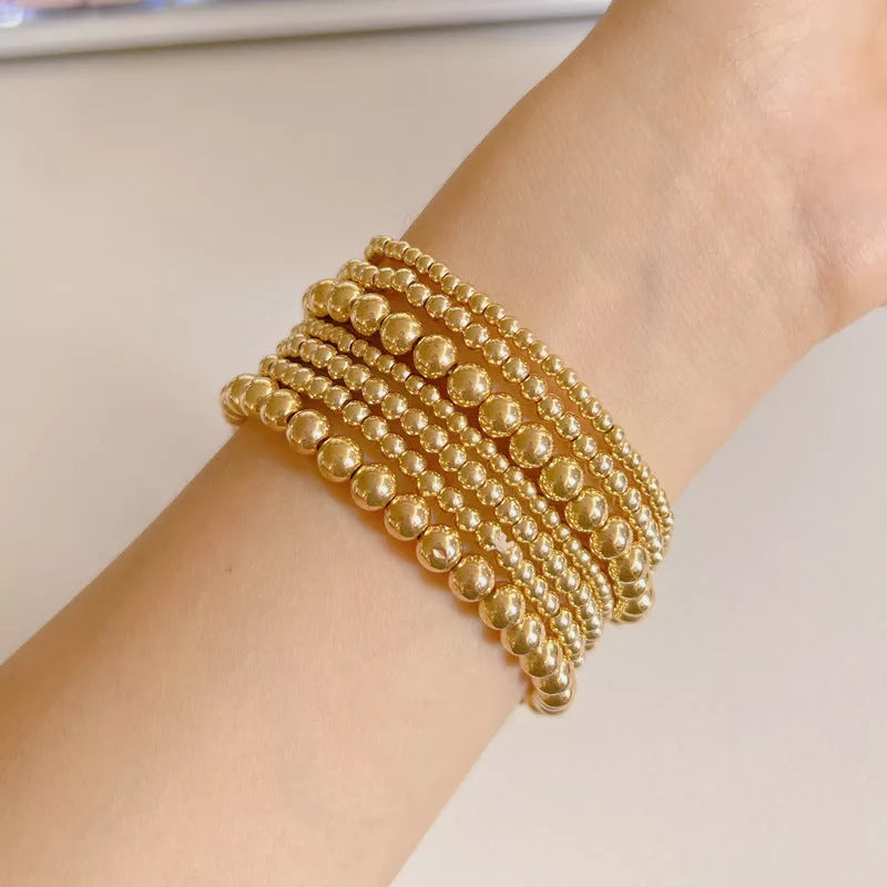 Light Luxury Minority Advanced Design Bracelet 7-piece Set in geometric shapes