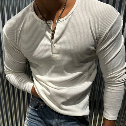 Men's quick-drying breathable striped top in black or white, rabbit fur fabric, sizes M to 3XL.