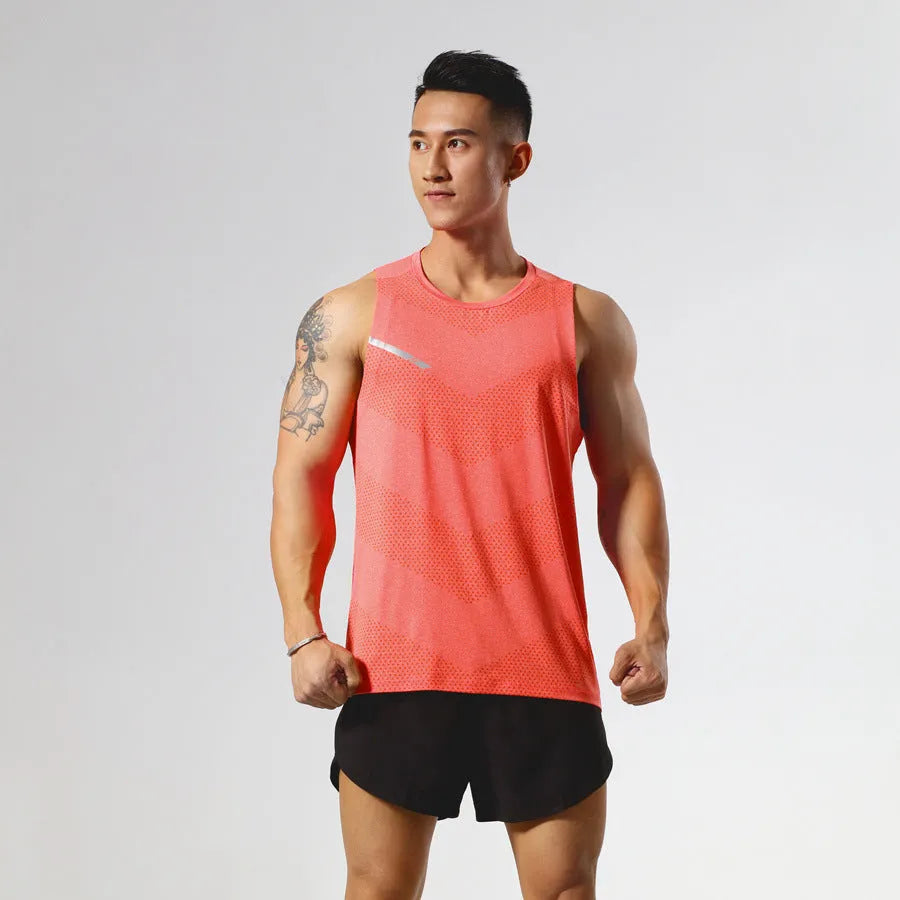 Men's solid colour quick-drying outdoor sports top in chemical fibre blend fabric