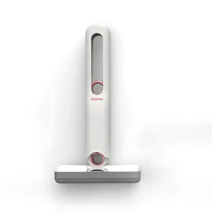 Portable self-squeeze mini mop showing 180-degree fold mechanism and compact design