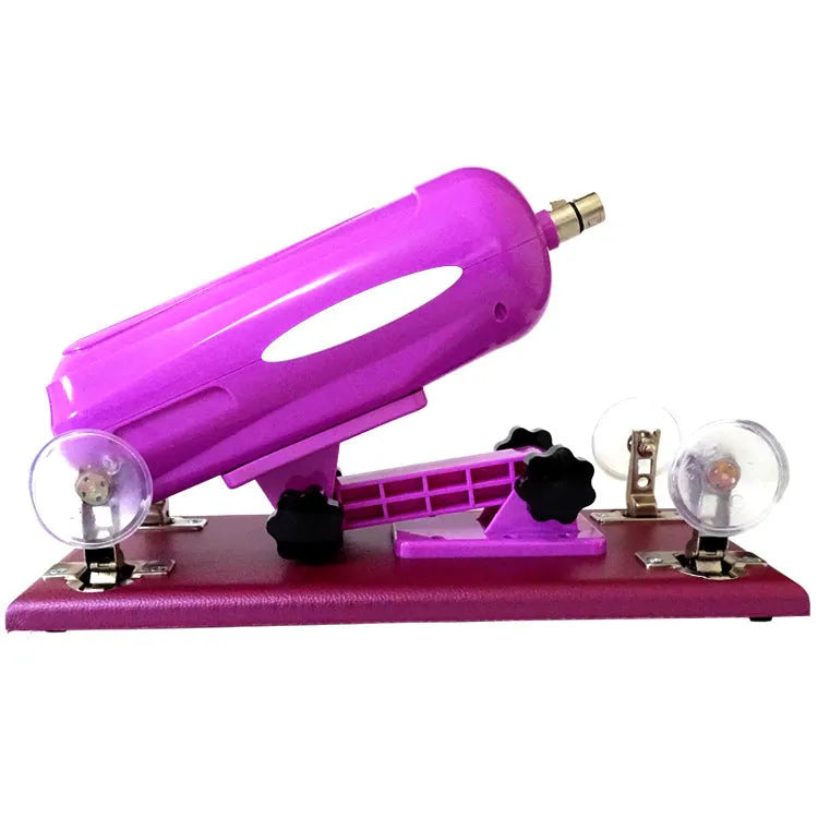Bobb women's automatic telescopic thrusting sex tool in purple colour showing PVC construction