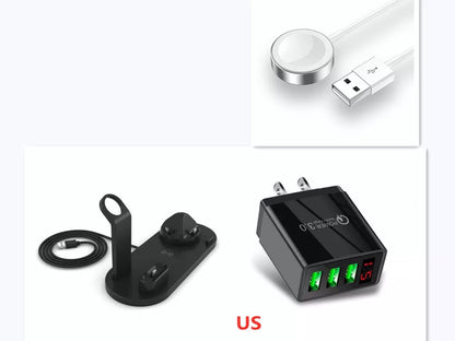 360-degree rotatable wireless charger stand with fast 10W charging for iPhone and Samsung devices