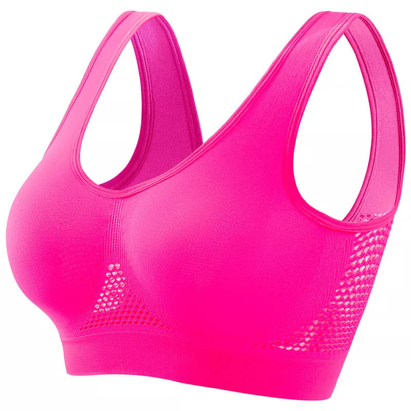 Plus Size Women's Push-up Sports Bra for Workout, Running, and Yoga