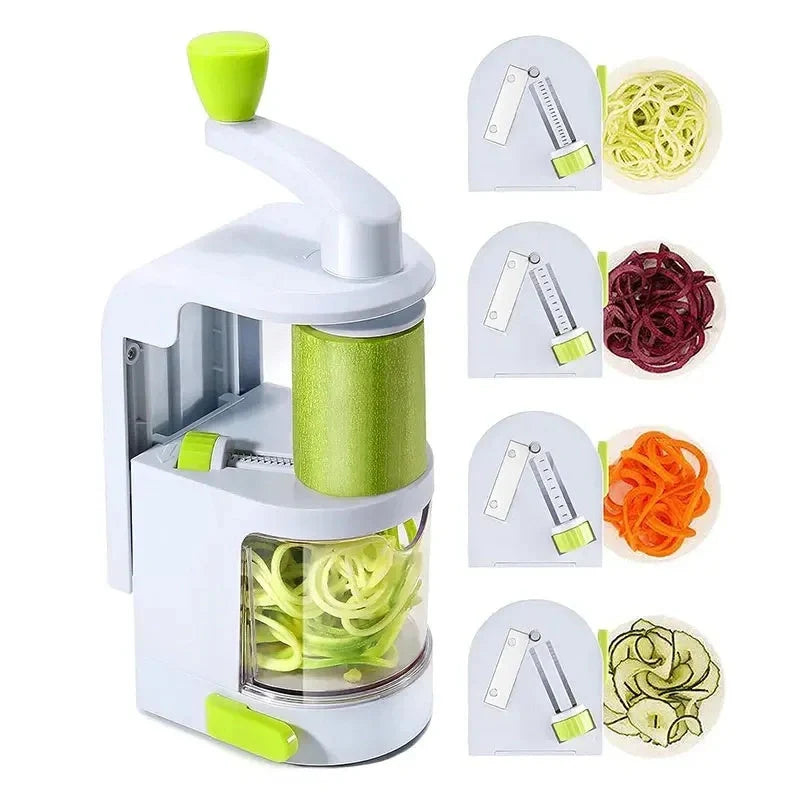 Multifunctional Spiral Vegetable Slicer - Safely Slice, Spiral, and Julienne Vegetables and Fruits