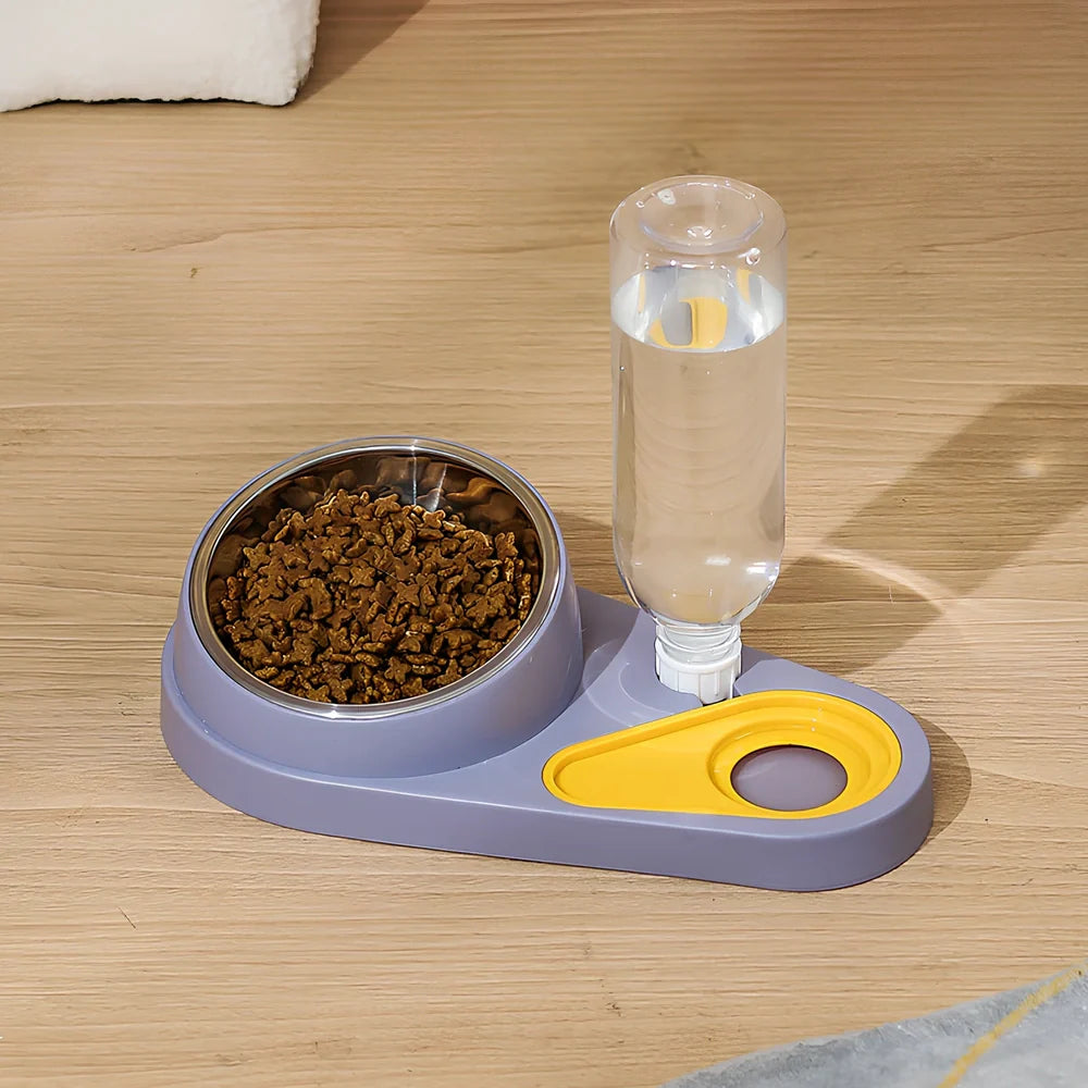 Automatic cat water fountain bowl in blue, gray, green, or white with 1.5L capacity and filtration system