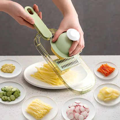 Shredded vegetable slicer with 304 stainless steel blades on 34.6cm PET cutting board