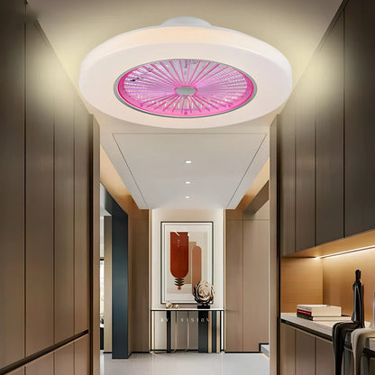 58cm ceiling fan with LED light and metal blades, remote control operation