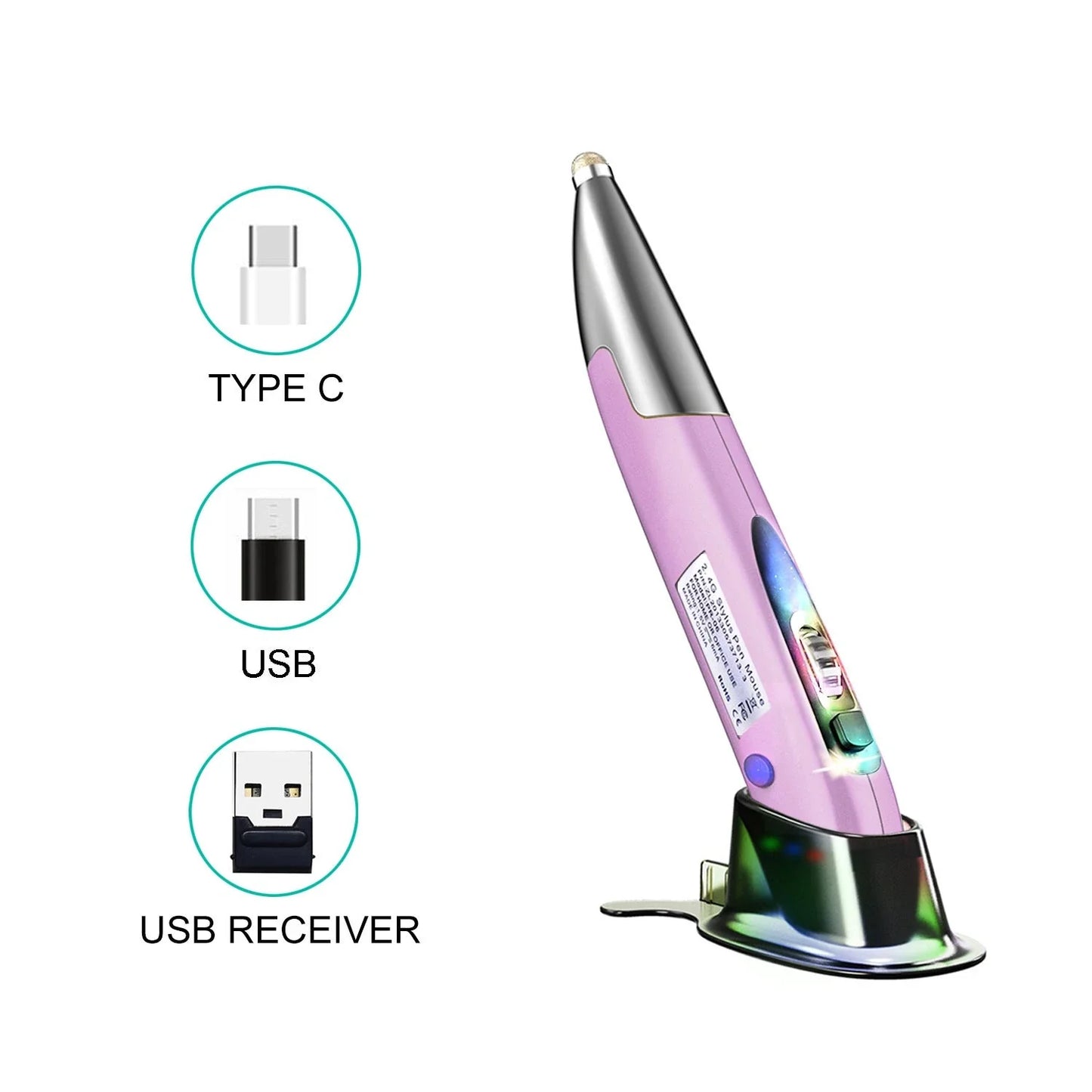 Versatile wireless pen mouse with ergonomic design, adjustable DPI, and plug-and-play connectivity for modern digital devices
