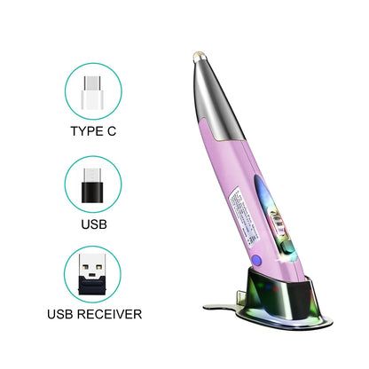 Versatile wireless pen mouse with ergonomic design, adjustable DPI, and plug-and-play connectivity for modern digital devices
